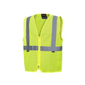 Pioneer Hi Vis Mesh Safety Vest - for Traffic & Public Workers - Cool & Lightweight - Class 2 - Reflective Tape - Yellow