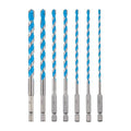 toolant Concrete Drill Bit Set & Masonry Drill Bit Set, Shockproof Hex Shank Drill Bit Set (7pcs) for Glass/Brick/Plastic/Cement/Tile, Industrial Strength Carbide Drill Bit Tip, 5/32"-3/8" Box of 7