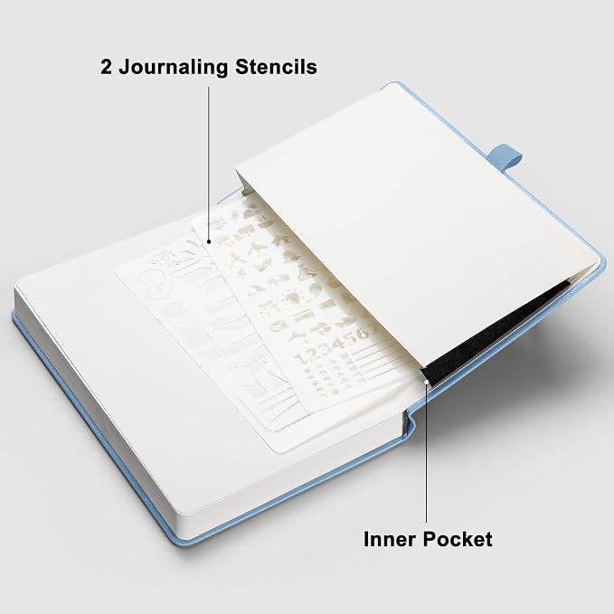 RETTACY Dotted Journal Notebook, 192 Pages, A5 Medium Size | Leather Hardcover - Image 7