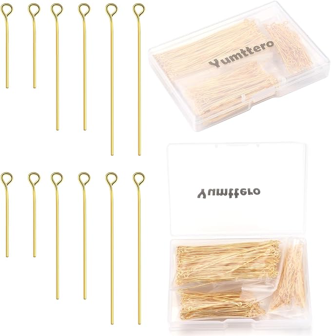 400 PCS 30mm 50mm 70mm Mixed Length Eye Pins by Yumttero