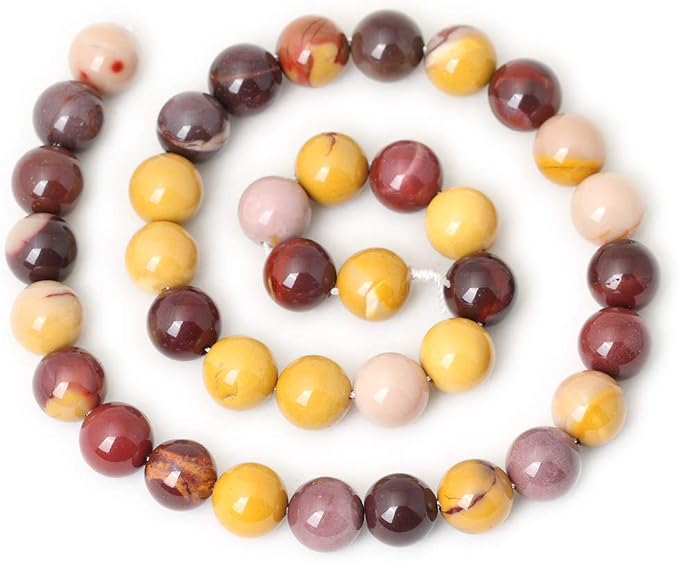 35PCS 10mm Natural Moonkaite Jasper Gemstone Round Loose Beads - Image 2