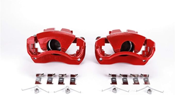 Power Stop Front S3128 Pair of High-Temp Red Powder Coated Calipers For Lexus ES300h 2013-2019, Lexus ES350 2007-2018, Toyota Avalon 2008-2018, Toyota Camry 2007-2017 [Model Specific]