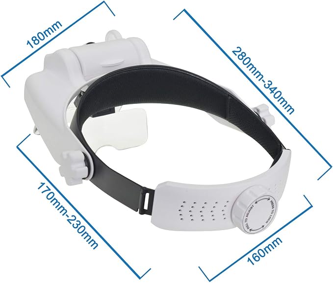 YOCTOSUN LED Headband Magnifier, Rechargeable Illuminated Magnifying Visor -1X - Image 8