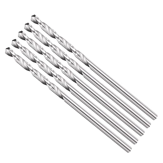 Drill Bit, 2mm Cutting Diameter, 4241 HSS 118° Cutting Angle Uncoated Bright Versatile Jobber Bits - (Applications: for Drilling Plastic Wood Soft Metal), 5-Pieces