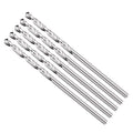 Drill Bit, 2mm Cutting Diameter, 4241 HSS 118° Cutting Angle Uncoated Bright Versatile Jobber Bits - (Applications: for Drilling Plastic Wood Soft Metal), 5-Pieces