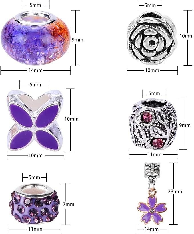 European Large Hole Spacer Charm Beads - Image 8