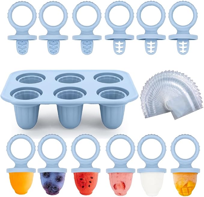 Silicone Baby Popsicle Molds for Teething Relief by YukiniYa