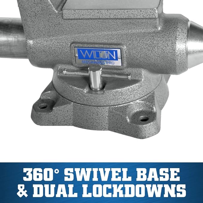 Wilton Mechanics Pro Bench Vise, 6-1/2" Jaw Width, 6" Jaw Opening, 4-3/8" Throat (Model 865M)