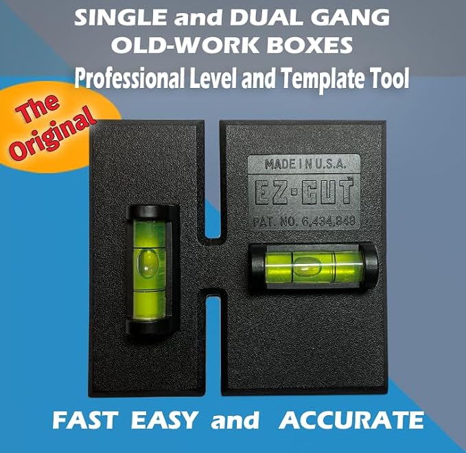Professional Level Template Tool, Old-Work Electrical Box Template and Guide - Image 2