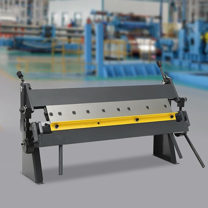 24" Pan and Box Brake Machine, Industrial Sheet Metal Precision Hand Brake Machine, 0-135° Bending Precision W-2420A Sheet Metal Bending Machine, for Carbon Steel, Copper, Aluminum Plate
