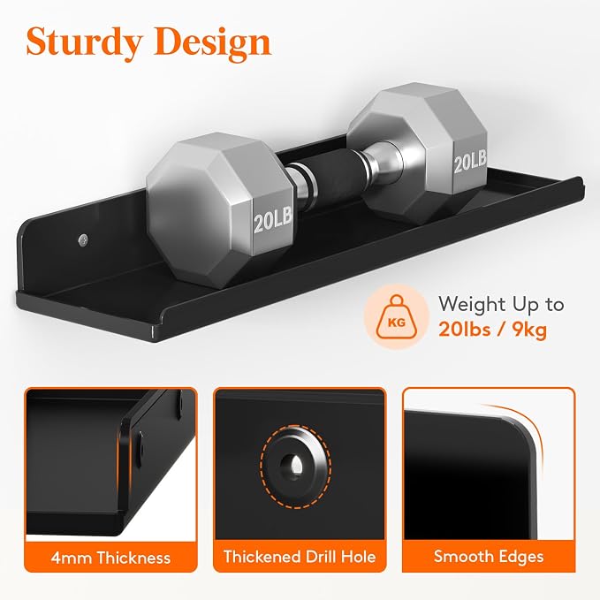 Lifewit Floating Shelves for Wall, Acrylic Display Shelf Wall Mounted for Figure - Image 4