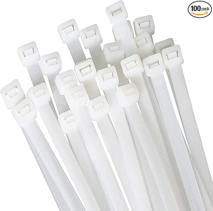 zip ties 14 inch white Cable ties wraps 100 pcs/Pack outdoor use Long plastic ties with 60 Pounds tensile