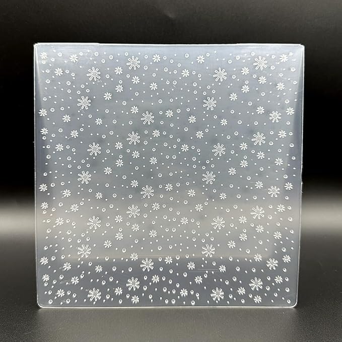 3D Plastic Embossing Folder Template Christmas Snowflakes Falling Texture by Unknown