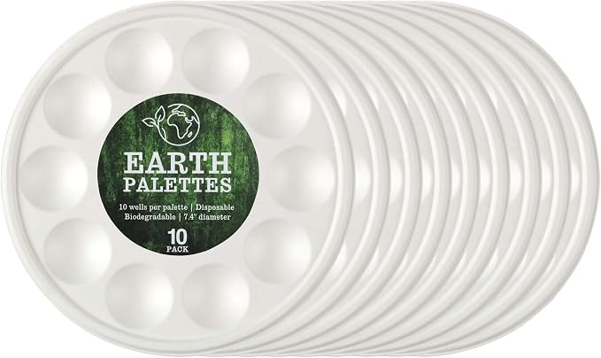 Creative Mark Disposable Paint Palette, 7-3/8" Diameter, 10 Pack by CreativeMark