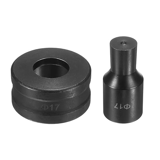 HARFINGTON Hydraulic Hole Punch Die Φ17mm Round Hole 40Cr Steel Electric Punching Kit for CH70 Electric Punching Machine, Black