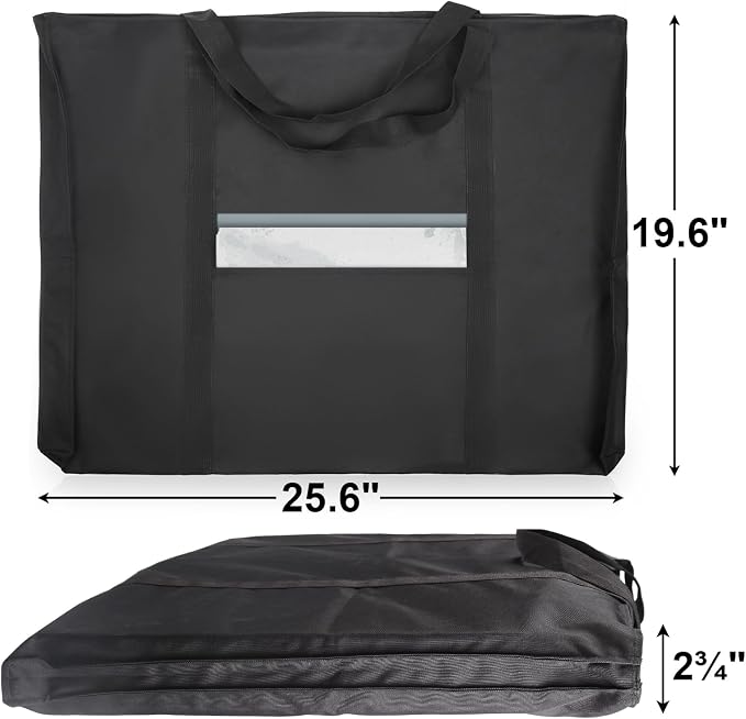 JJRING Dacron Light Weight Art Portfolio Bag, 19.6'' x 25.6'' - Image 2
