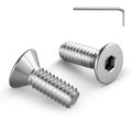 1/4-20 Bolt, 1/4-20 x 3/4 Inch Flat Socket Head Screws 30Pcs, 304 Stainless Steel 18-18 Countersunk Bolts, Full Thread, with Hex Spanner