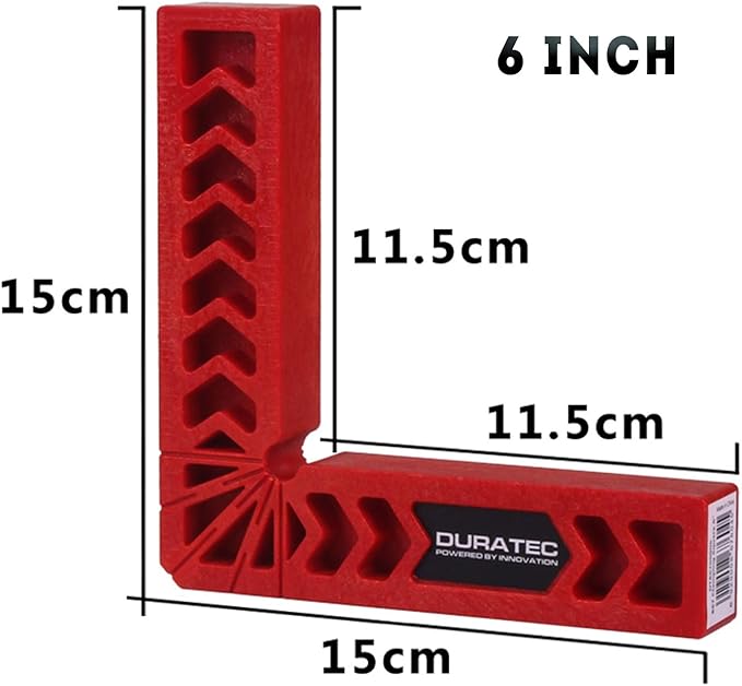 Positioning Squares, Woodworking Tool, Clamping 90 Degree Angles for Picture Frames, Boxes, Cabinets or Drawers (Set of 4) 6-Inch