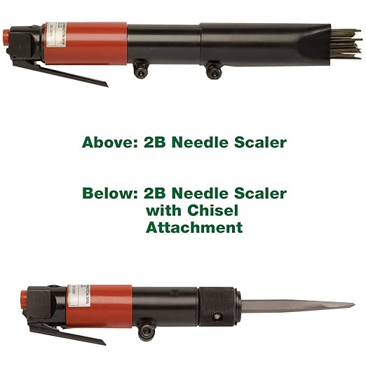CS Unitec | 2B Needle and Chisel Scaler Pro Kit | 19 Needle Air Chisel | Professional Grade 3000 BPM Inline Grip | Air Power 5.5 CFM - 199.3120 Pro Kit