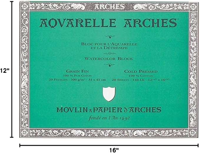 Arches Block 140Lb Cold Press 12X16 - Image 3