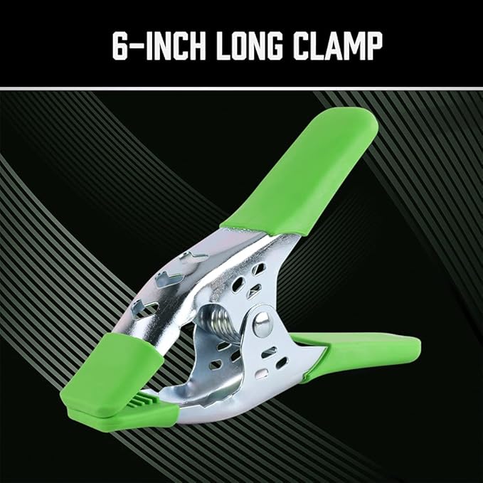 SWANLAKE 8 PCS 6" inch Spring Clamp, Heavy Duty Spring Metal Spring Clamps, 2.5"-inch Jaw opening(6inch 8-Piece)