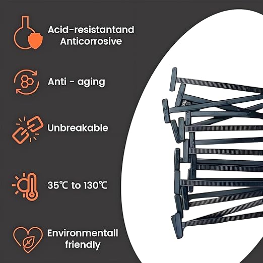 100PCS Nylon Universal Cable Tie Buckle, Heavy Duty Self Locking Nylon Zip Ties, 2025 Upgrade Multipurpose Plastic Cable Ties Tool, UV Resistant Black Zipties for Car Daily Repair