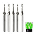 O Flute Upcut Spiral Router Bits 1/8 Inch Shank 1.5mm Inch Cutting Dia. Carbide Single Flute CNC Router Bits, Ideal for Aluminum, Plastic, Acrylic, Wood, MDF and PVC (5PCS)