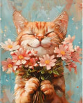 DIY Cat and Flower Paint by Numbers Kits by Clendo