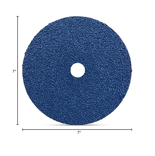 BHA Zirconia Resin Fiber Grinding and Sanding Discs, 7” x 7/8”, 36 Grit - 25 Pack