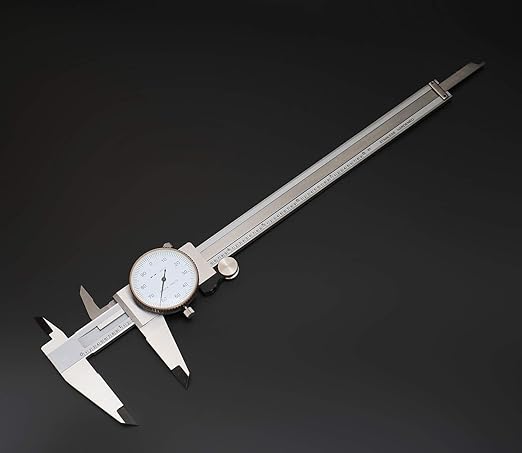 Accusize Industrial Tools 0-8'' by 0.001'' Precision Dial Caliper, Stainless Steel, in Fitted Box, P920-S218