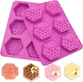 Sakolla 2 Pack Honeycomb Silicone Soap Molds, 6 Cavity Hexagon Bee Silicone by Sakolla
