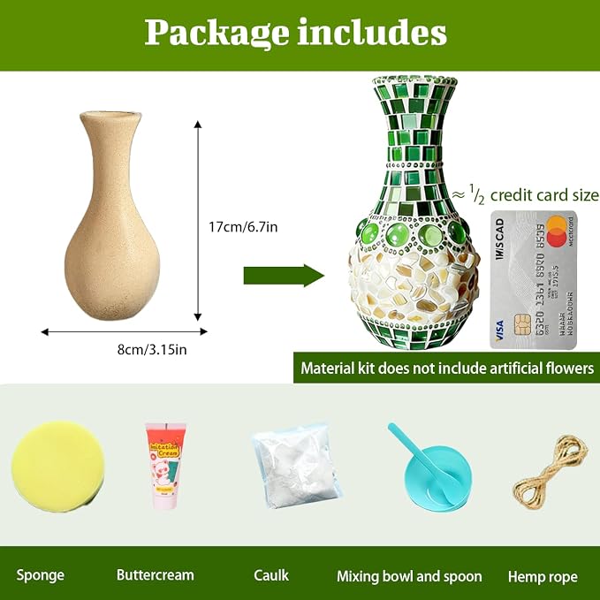 DIY Mosaic Vase Kit for Adults - Image 3