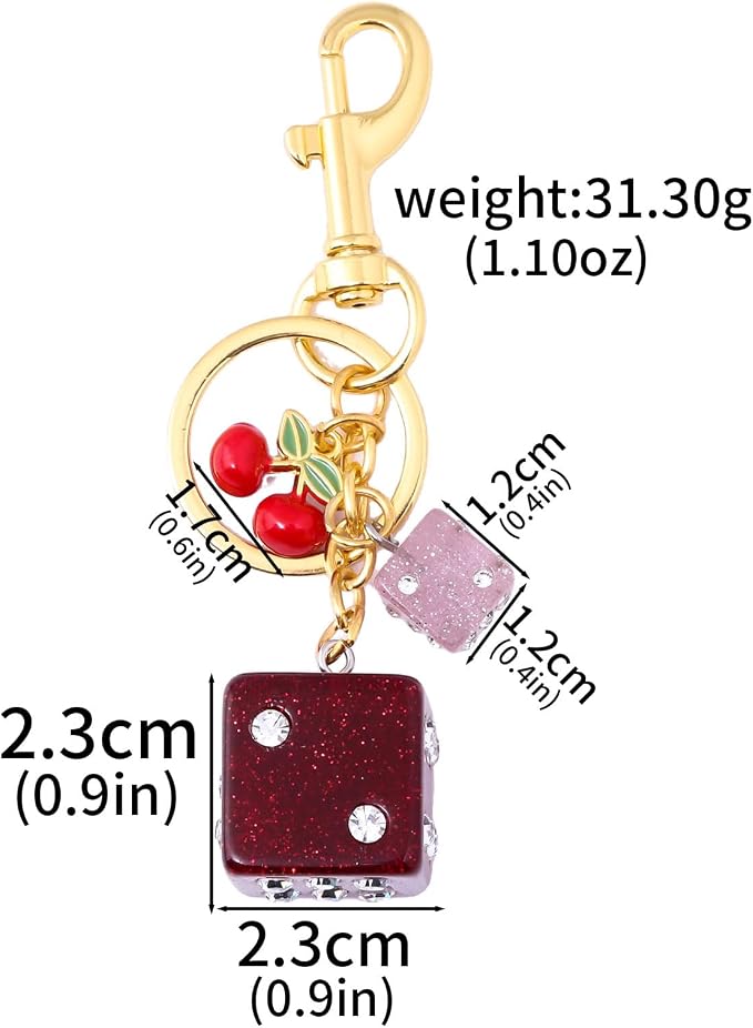 Dice Bag Charms Keychain for Women Men - Image 2