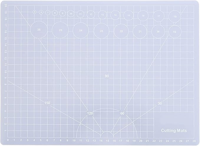 Translucent Cutting Mat, See Through Self Healing Cutting Mat, Non Slip Gridded by MUNEFE