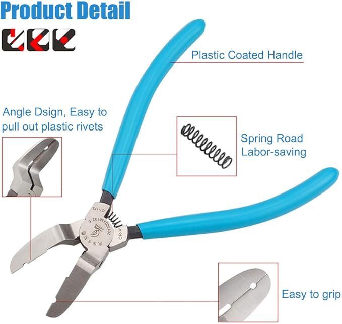 Mutipurpose Diagonal Cutting Pliers Wire Flush Cutters Car Push Retainer Rivet Trim Clip Pry Puller Clips Panel Assortments Puller Auto Body Tools