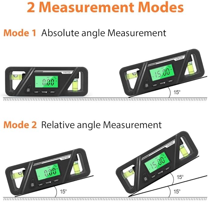 Digital Level Magnetic, 2 in 1 Digital Angle Finder, Digital Protractor Inclinometer, LED Display Angle Ruler, Electronic Level