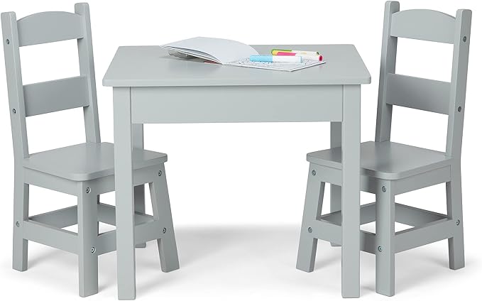 Melissa & Doug Solid Wood Kids Table and Chairs - Image 4