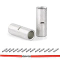 10 PCS Non-Insulated Butt Connectors Kit, AWG #4 Wire Ferrules, Electrical Wire Connectors Crimp Ferrule Terminals Kit-BN22