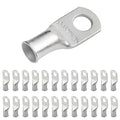 SELTERM 25pcs 4 AWG 5/16" Stud (Wide Pad) Marine Grade Tinned Copper Battery Cable Lugs,4 Guage Ring Terminals,UL Wire Lugs Electrical Battery Cable Ends,Tinned Copper Lugs Battery Terminal Connectors