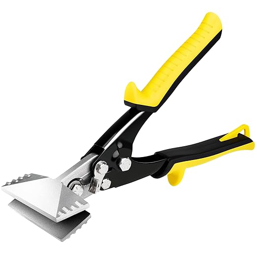 3-Inch Sheet Metal Hand Seamer Tool, Heavy Duty Sheet Metal Bender for HVAC, Straight Jaw Bender with 1/4" Depth Mark, CRV Steel Construction & Ergonomic Non-Slip Grip