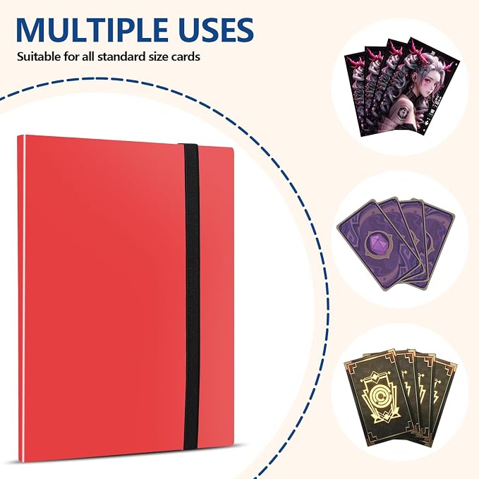 Card Binder, EDUDIIU 9 Pockets Premium Trading Card Binders, Cards Collection - Image 7