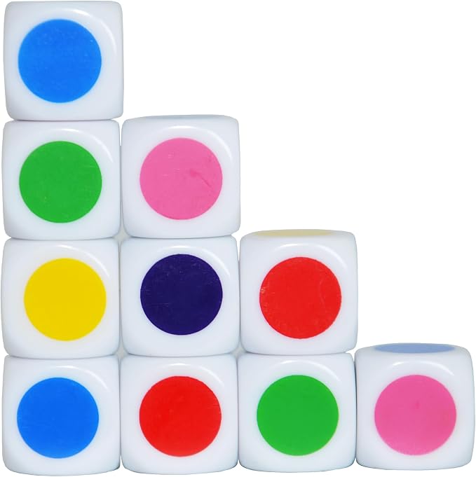 SmartDealsPro Set of 10 16MM Blank on Each Face D6 Six Sided Dice Teaching - Image 2