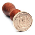 Medieval Antique Initial Alphabet Wax Seal Stamp, Brass Head Wooden Handle by TELOSMA