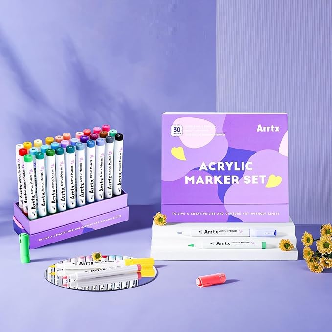 Arrtx 30 Colors Acrylic Paint Pens - Image 6