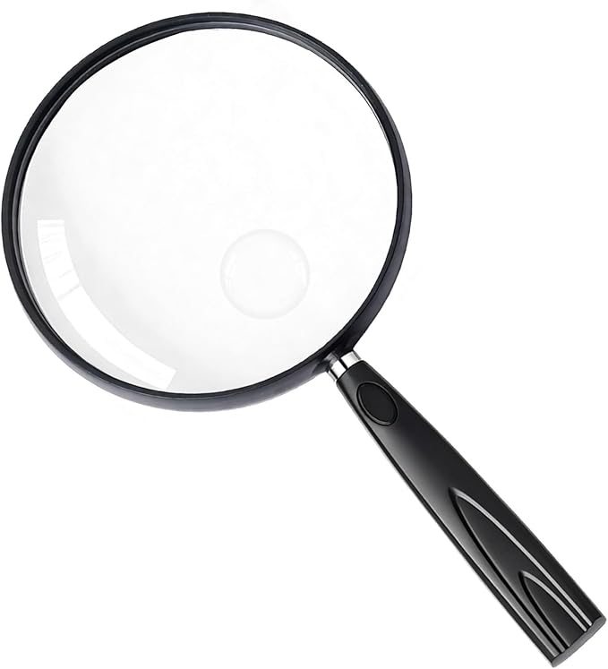 Feosky Handheld Reading Magnifier, 10X Magnifier, 130mm Shatterproof Lens by Feosky