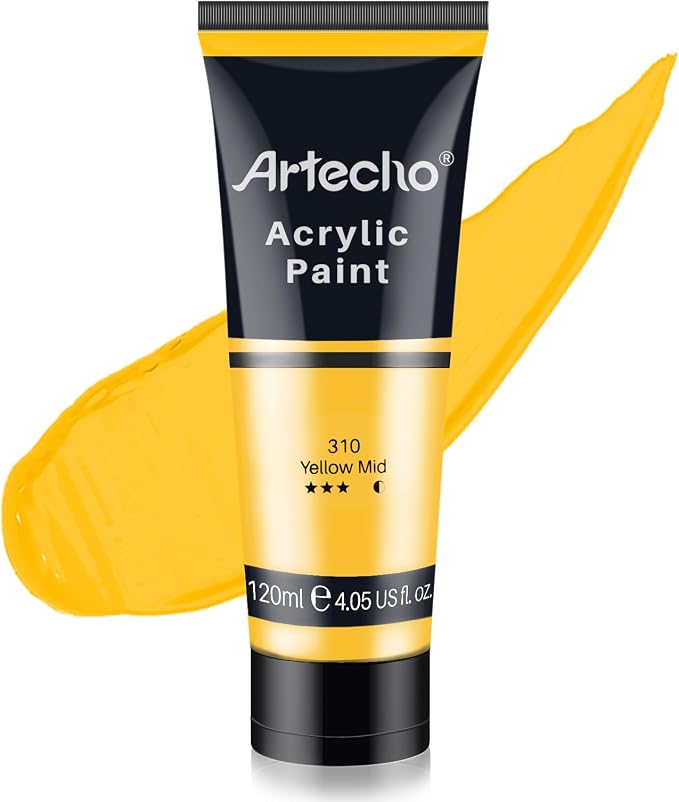 Artecho Yellow Acrylic Paint, Art Craft Paints by Artecho