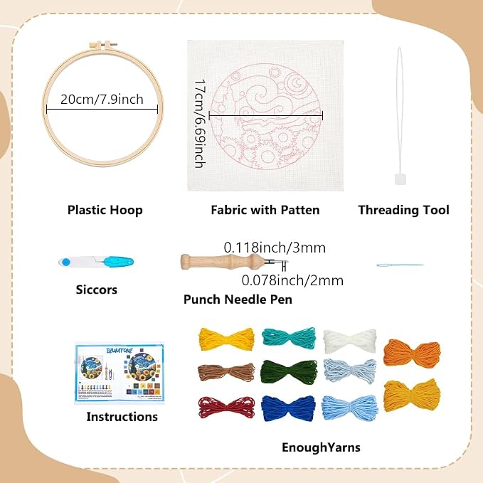 BEUNITONE Starry Sky Scenery Punch Needle Kit - Image 2