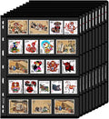 5-Row Stamp Album Pages, 10-Sheet – 9-Hole Clear Refill Pages by Unknown