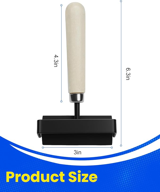 UCEC Brayer Roller for Printmaking – Wooden Handle Durable Glue Roller - Image 3