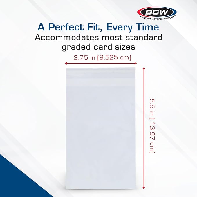 BCW Resealable Graded Card Sleeves | 300 Pack | Universal Fit - Image 3